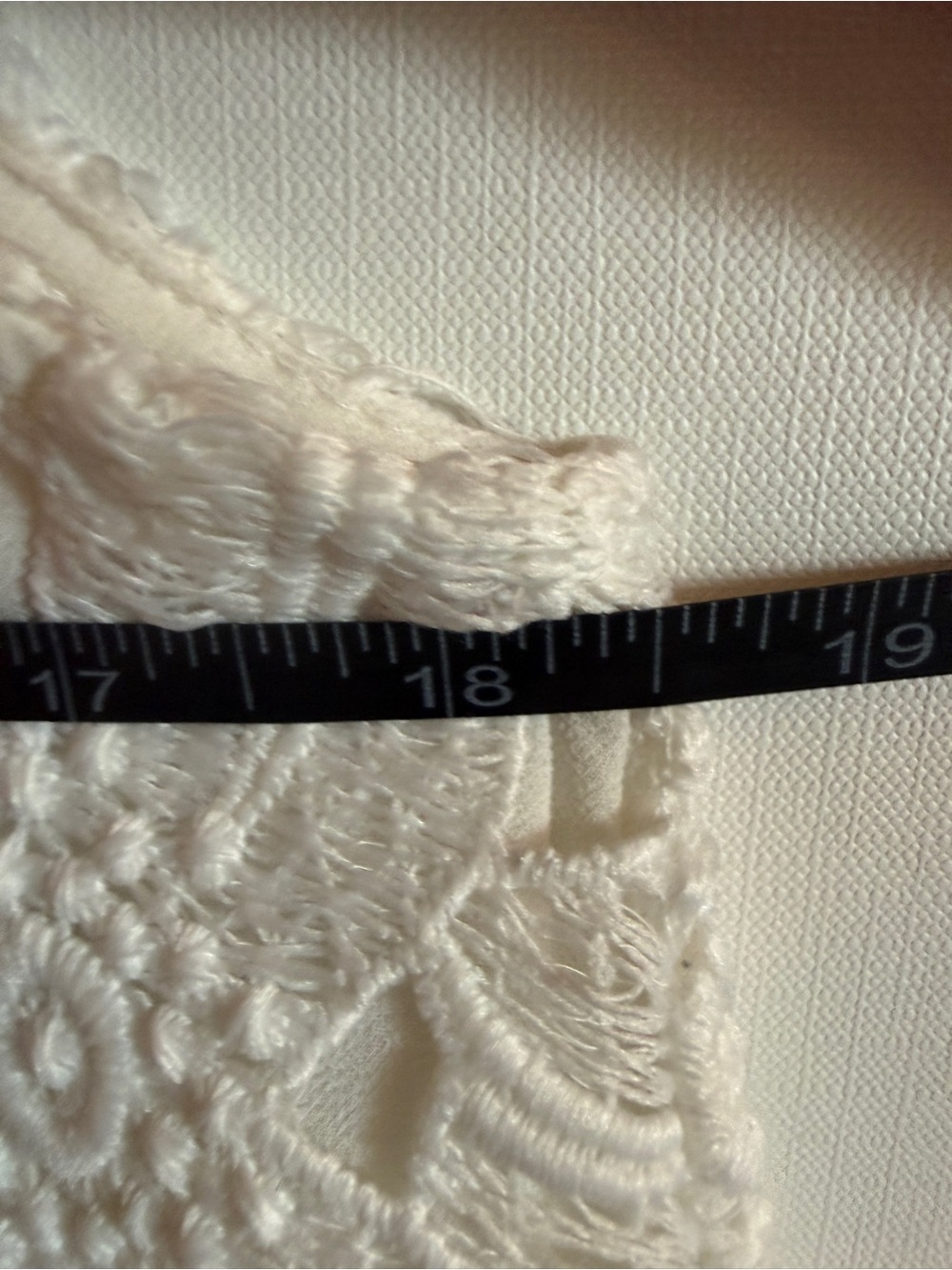 Twik White Floral Lace Top Boho Sheer Crochet Tank Womens M - Picture 4 of 5